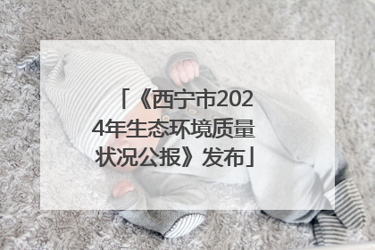 《西宁市2024年生态环境质量状况公报》发布