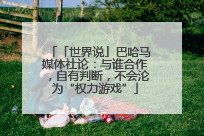 「世界说」巴哈马媒体社论：与谁合作，自有判断，不会沦为“权力游戏”