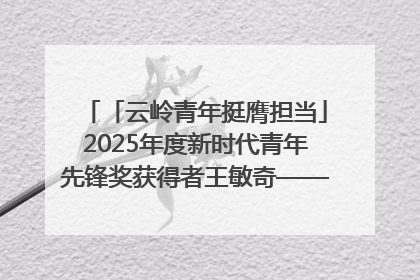 「云岭青年挺膺担当」2025年度新时代青年先锋奖获得者王敏奇——澜沧江上好渔人