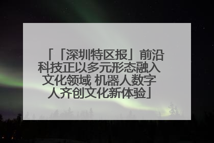「深圳特区报」前沿科技正以多元形态融入文化领域 机器人数字人齐创文化新体验