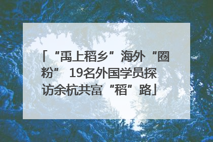 “禹上稻乡”海外“圈粉” 19名外国学员探访余杭共富“稻”路