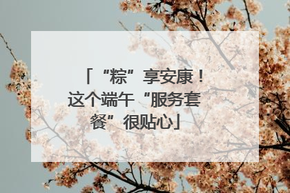 “粽”享安康！这个端午“服务套餐”很贴心