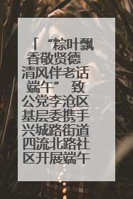 “粽叶飘香敬贤德 清风伴老话端午” 致公党李沧区基层委携手兴城路街道四流北路社区开展端午节主题活动