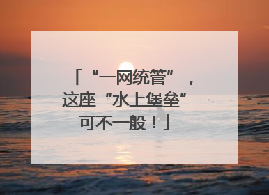 “一网统管”，这座“水上堡垒”可不一般！