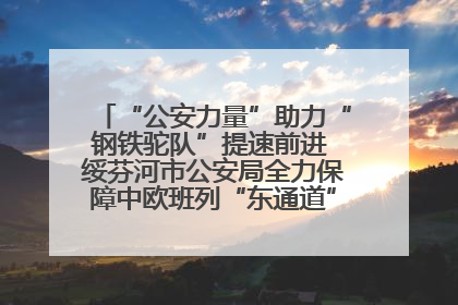 “公安力量”助力“钢铁驼队”提速前进 绥芬河市公安局全力保障中欧班列“东通道”绥芬河隧道贯通
