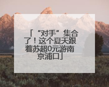 “对手”集合了！这个夏天跟着苏超0元游南京浦口