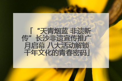 “天青烟蓝 非遗新传”长沙非遗宣传推广月启幕 八大活动解锁千年文化的青春密码