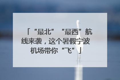 “最北”“最西”航线来袭，这个暑假宁波机场带你“飞”