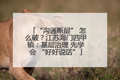 “沟通断层” 怎么破？江苏海门四甲镇：基层治理 先学会 “好好说话”