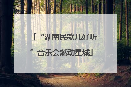 “湖南民歌几好听”音乐会燃动星城