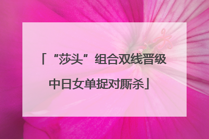 “莎头”组合双线晋级 中日女单捉对厮杀
