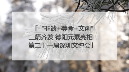 “非遗+美食+文创”三箭齐发 德阳元素亮相第二十一届深圳文博会