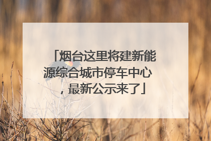 烟台这里将建新能源综合城市停车中心，最新公示来了