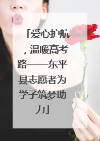 爱心护航，温暖高考路——东平县志愿者为学子筑梦助力