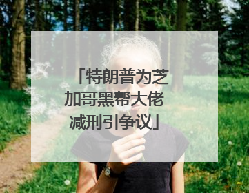 特朗普为芝加哥黑帮大佬减刑引争议