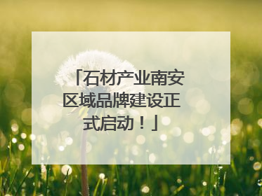 石材产业南安区域品牌建设正式启动！