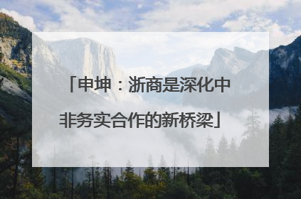 申坤：浙商是深化中非务实合作的新桥梁