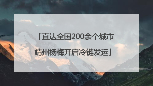 直达全国200余个城市 靖州杨梅开启冷链发运