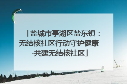 盐城市亭湖区盐东镇：无结核社区行动守护健康 ·共建无结核社区