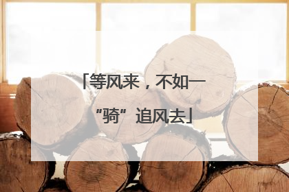 等风来，不如一“骑”追风去