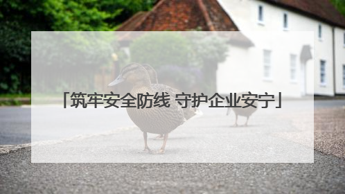 筑牢安全防线 守护企业安宁