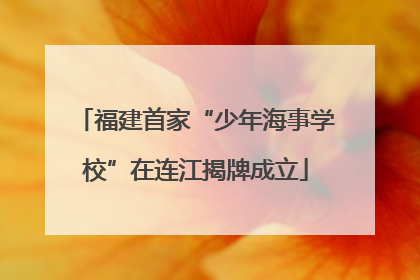 福建首家“少年海事学校”在连江揭牌成立