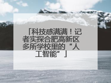 科技感满满！记者实探合肥高新区多所学校里的“人工智能”