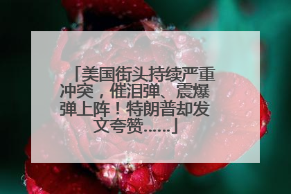 美国街头持续严重冲突，催泪弹、震爆弹上阵！特朗普却发文夸赞……