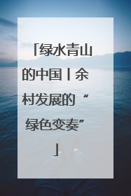 绿水青山的中国丨余村发展的“绿色变奏”