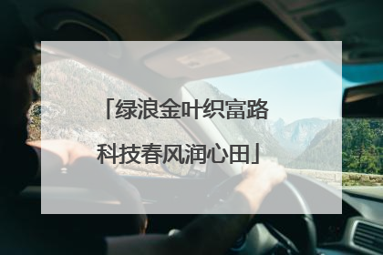 绿浪金叶织富路 科技春风润心田
