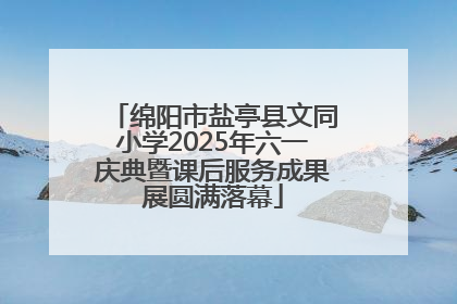 绵阳市盐亭县文同小学2025年六一庆典暨课后服务成果展圆满落幕