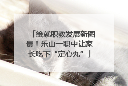绘就职教发展新图景！乐山一职中让家长吃下“定心丸”