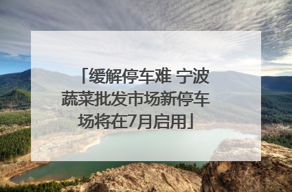 缓解停车难 宁波蔬菜批发市场新停车场将在7月启用