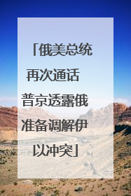 俄美总统再次通话 普京透露俄准备调解伊以冲突
