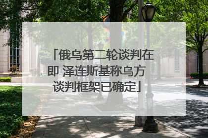 俄乌第二轮谈判在即 泽连斯基称乌方谈判框架已确定