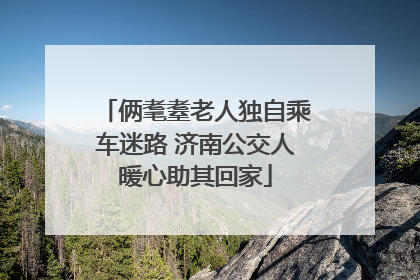 俩耄耋老人独自乘车迷路 济南公交人暖心助其回家