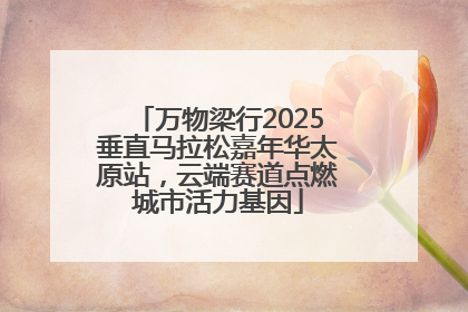 万物梁行2025垂直马拉松嘉年华太原站，云端赛道点燃城市活力基因