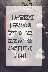 东营区红十字益心助学中心“星星之家”公益项目正式启用