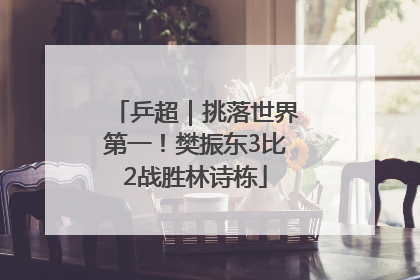 乒超｜挑落世界第一！樊振东3比2战胜林诗栋