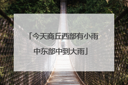 今天商丘西部有小雨 中东部中到大雨