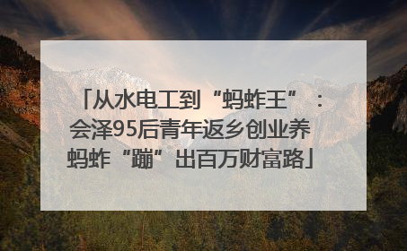 从水电工到“蚂蚱王”：会泽95后青年返乡创业养蚂蚱“蹦”出百万财富路