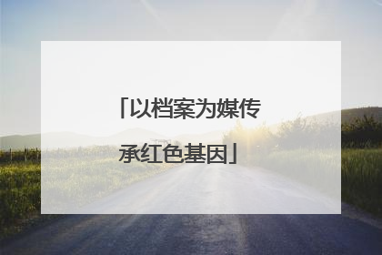 以档案为媒传承红色基因