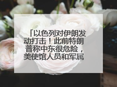 以色列对伊朗发动打击！此前特朗普称中东很危险，美使馆人员和军属已紧急撤离