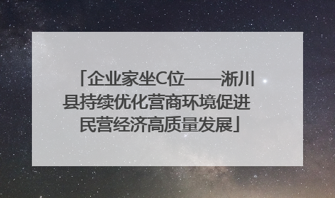 企业家坐C位——淅川县持续优化营商环境促进 民营经济高质量发展
