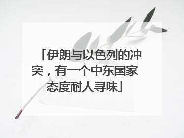 伊朗与以色列的冲突，有一个中东国家态度耐人寻味