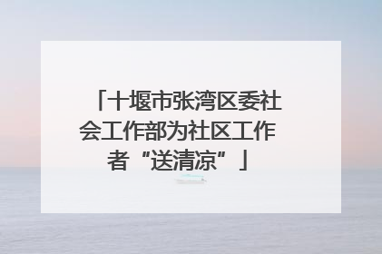十堰市张湾区委社会工作部为社区工作者“送清凉”