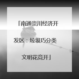 南通崇川经济开发区：垃圾巧分类 文明花竞开
