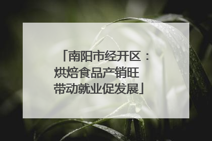 南阳市经开区：烘焙食品产销旺 带动就业促发展