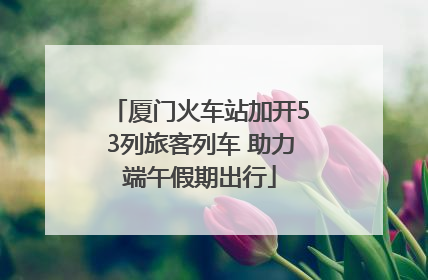 厦门火车站加开53列旅客列车 助力端午假期出行