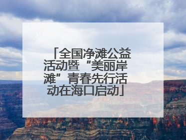 全国净滩公益活动暨“美丽岸滩”青春先行活动在海口启动